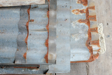 Rust consumes zinc surface (Old Zinc) Construction equipment, decoration