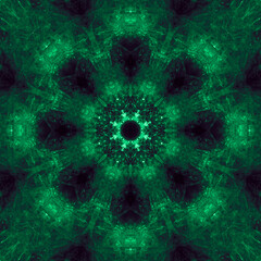 Digital Photography Mandala, Kaleidoscope pattern arabesque - ornamental abstract art flower colorful dark background geometric