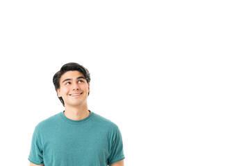 Fototapeta premium Contemplated Handsome Man In Studio
