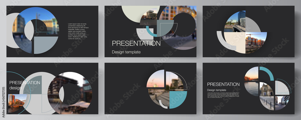 Wall mural vector layout of the presentation slides design business templates, multipurpose template for presen