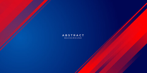 Modern abstract red blue presentation background with red light stripes for business and social media post stories design template