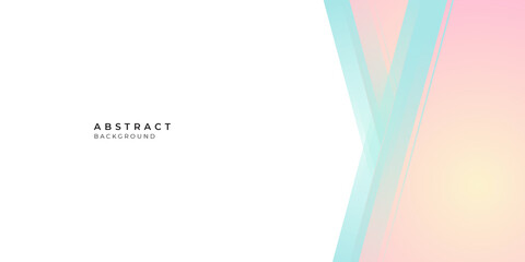 Modern pink white yellow green blue pastel abstract background with lines and square shape gradation color. Suit for presentation design and much more