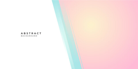 Modern pink white yellow green blue pastel abstract background with lines and square shape gradation color. Suit for presentation design and much more