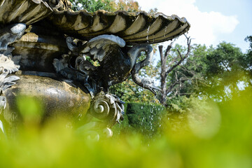 Beautiful fountain photography, czech architecture