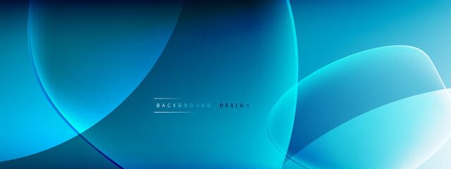 Vector abstract background - liquid bubble shapes on fluid gradient with shadows and light effects. Shiny design template for text