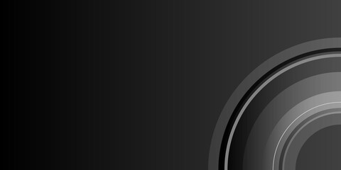 Abstract black and white presentation background with circle stripes concept for business and social media post stories design template