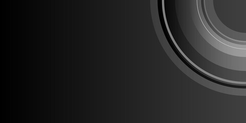 Abstract black and white presentation background with circle stripes concept for business and social media post stories design template