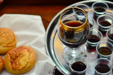 a cup of tea and a cake