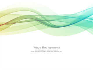 Stylish elegant colorful wave background