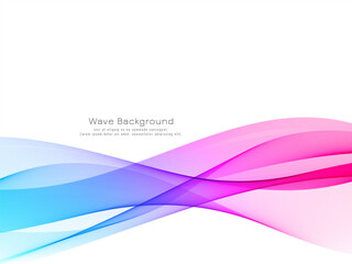 Modern colorful wave decorative background