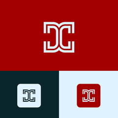 Logo dc or dd letter creative monochrome monogram icon symbol. Universal elegant luxury alphabet vector design