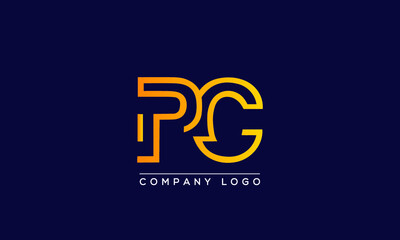 Creative letters PC or CP Logo Design Vector Template. Initial Letters PC Logo Design	