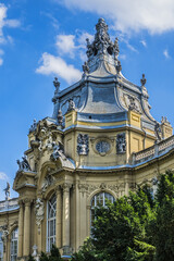 Historic building of Agricultural museum (1896) in City Park - biggest museum of agriculture in Europe. Budapest, Hungary.