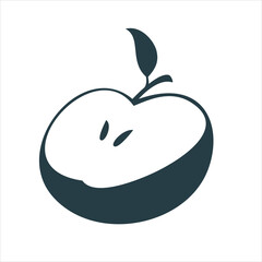 Apple icon. Half an apple