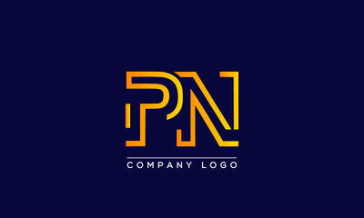 Fototapeta na wymiar Creative letters PN or NP Logo Design Vector Template. Initial Letters PN Logo Design 