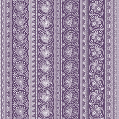 Abstract ethnic floral pattern, vector background