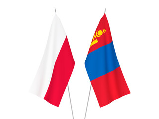 Mongolia and Poland flags