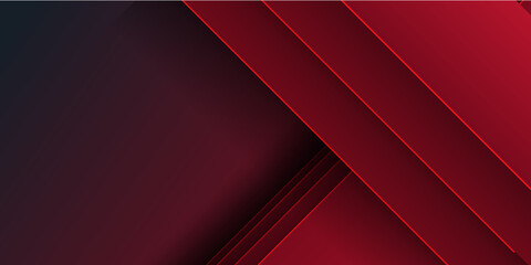 Modern abstract red metal black presentation background with overlap layers