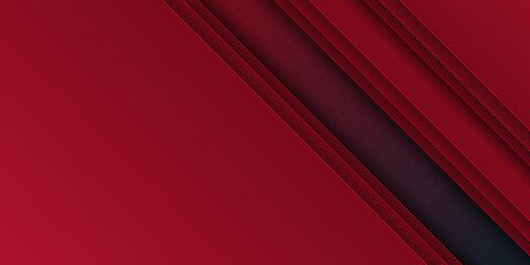 Obraz premium High contrast red and black glossy stripes. Abstract tech graphic banner design. Vector corporate background