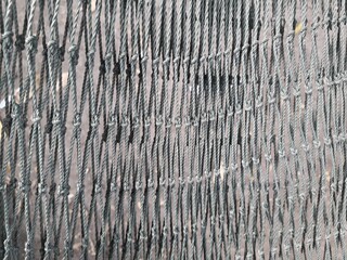 Blurred black mesh surface Suitable for making a background.

