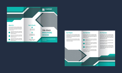 Brochure Design, Business Tri Fold Brochure Design Template Vector Illustration.