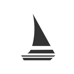 Sailing, boat, logo, sailboat symbol, creative vector simple design icon