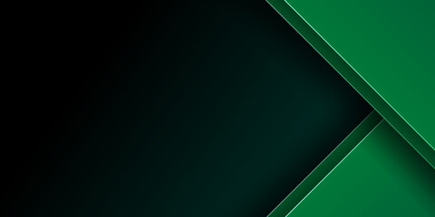 Modern abstract green black metal presentation background with overlap layers