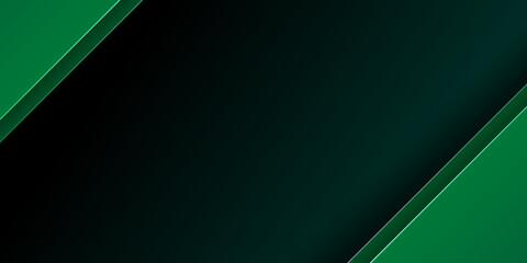 Abstract vector wave lines green and black colors isolated on black background for design elements in concept technology, modern, science. A.I.
