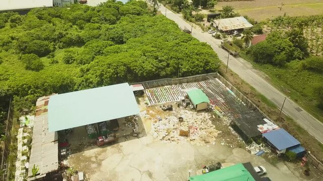 Aerial Shot Of Paper Recycling Facility Jenjarom Malaysia