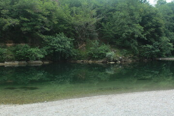 river in the forest in Navarra, Spain