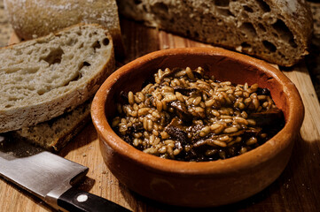 Pine mushroom risotto
