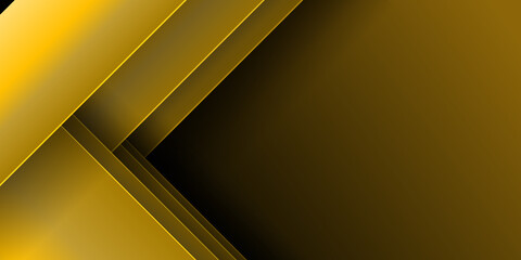 Modern gold black arrow for wide banner background