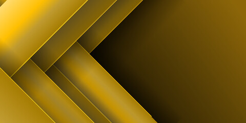Modern gold black arrow for wide banner background