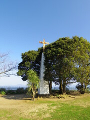 原城跡の天草四郎の碑