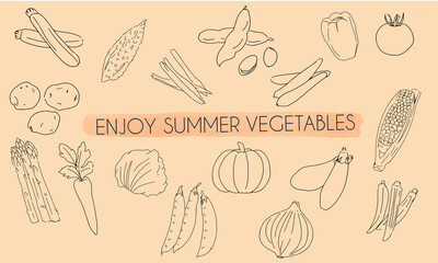 Vegetables various line set