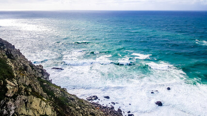 Cabo da Roca (Cape Roca), Portugal, the westernmost point of mainland Europe. Atlantic Ocean.