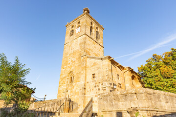Fototapeta na wymiar Church of Saint Mary in Salas de los Infantes city, province of Burgos, Castile and Leon, Spain