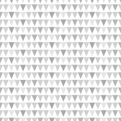 Seamless geometric grey triangle flags background. Cute pattern. Fabric textile print