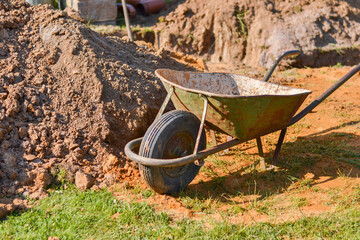 Wheelbarrow for housekeeping and construction work