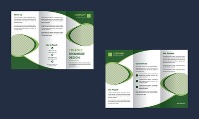 Tri-Fold Brochure, Corporate And business Brochure Design Vector Template.
