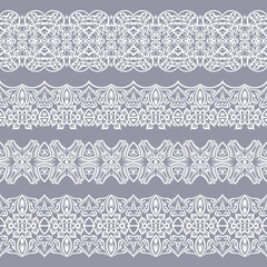 Abstract ethnic nature seamless line art stripes