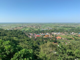 Fototapeta na wymiar Paysage rural à Battambang, Cambodge