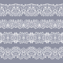 Abstract ethnic nature seamless line art stripes