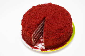 bright red cake called red velvet