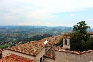 Panoramic view of Italy from San Marino