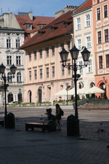 Fototapeta premium Kleiner Marktplatz in Krakau. Small Market Square Krakow.