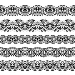 Abstract ethnic nature seamless line art stripes