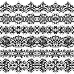 Abstract ethnic nature seamless line art stripes