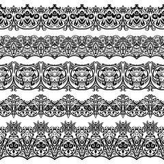 Abstract ethnic nature seamless line art stripes