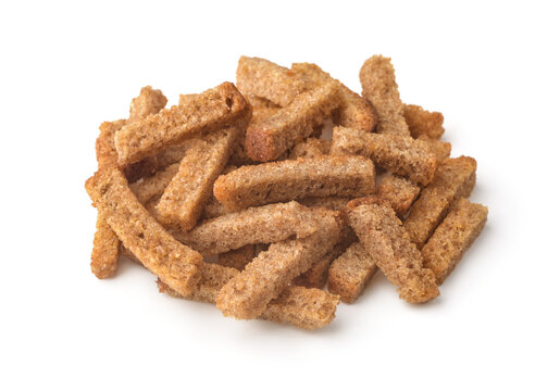 Heap of rye croutons